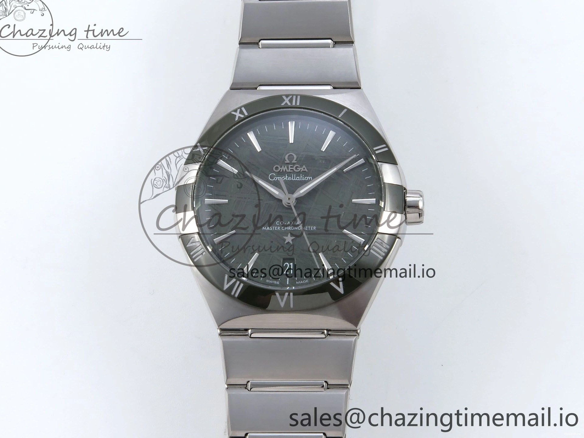 0214 Classic Constellation 41mm SS ASWF 1:1 Best Edition Green Dial on SS Bracelet A 7697